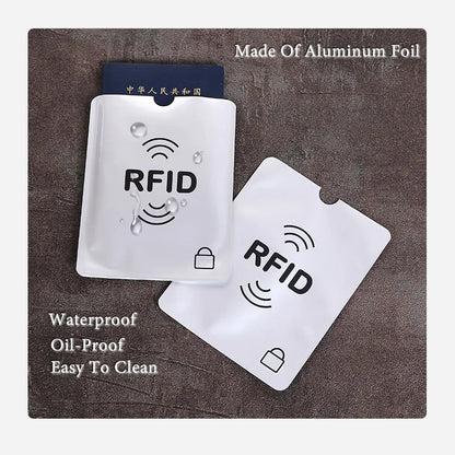 1 Unit NFC RFID Card Sleeve Protector Anti Scan Aluminum Foil Card Holder Identity Theft Protection For Bank Credit Card Passport