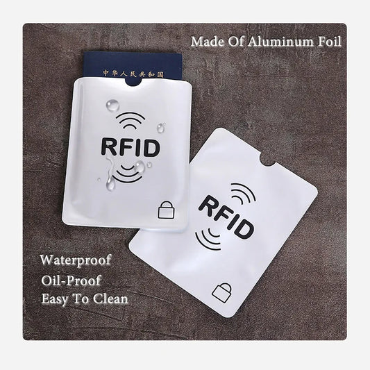 1 Unit NFC RFID Card Sleeve Protector Anti Scan Aluminum Foil Card Holder Identity Theft Protection For Bank Credit Card Passport