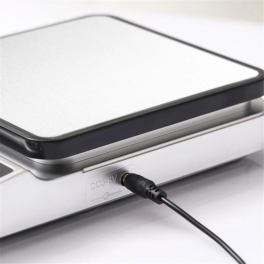 Digital Precision Scale Electronic Scale Waterproof Smart Kitchen Scale with Calibration USB Charge Coffee Balance 15/10/3KG