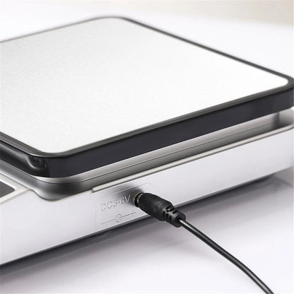 Digital Precision Scale Electronic Scale Waterproof Smart Kitchen Scale with Calibration USB Charge Coffee Balance 15/10/3KG