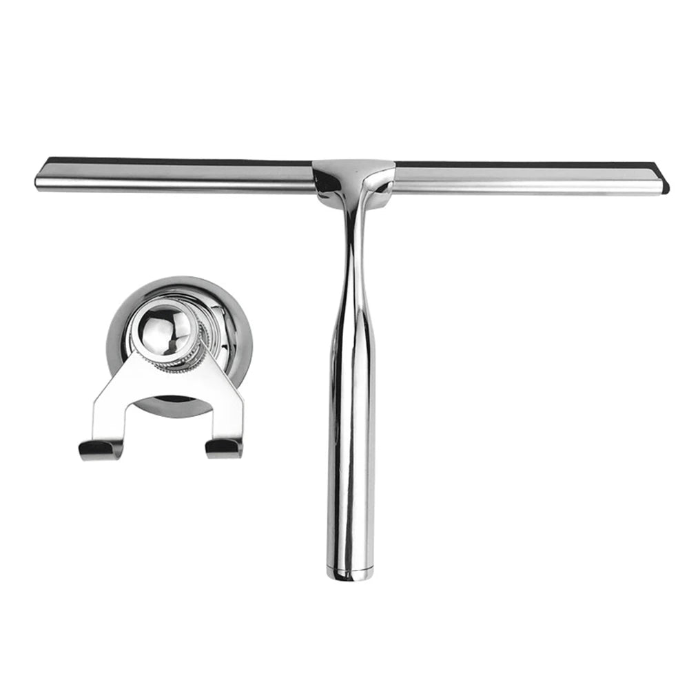 Glass Scraper for Car Mirror Clean Brush Household Stainless Glass Cleaning Tools with Suction Hook Bathroom Window Shower Wiper