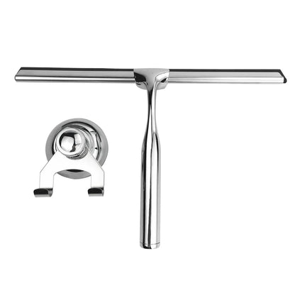 Glass Scraper for Car Mirror Clean Brush Household Stainless Glass Cleaning Tools with Suction Hook Bathroom Window Shower Wiper