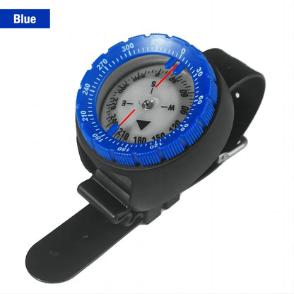 Brújula de buceo digital subacuática de 50 m, navegador profesional impermeable, reloj digital luminoso y equilibrado para natación.