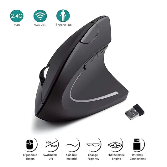 Ergonomic 2.4GHz Bluetooth Wireless Vertical Mouse