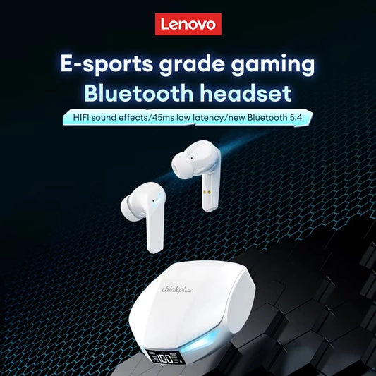 Lenovo XT53 Wireless Bluetooth V5.4 Earphone LED Power Digital Display Stereo Sound Earbuds GM2 PRO Low Latency Gaming Headset