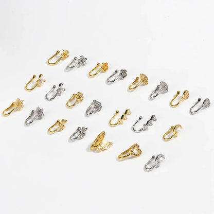 1Pcs Stainless Steel Nose Ring Hoop C Shape Septum Rings Non Piercing Ear Fake Nose RingsWomen Piercing Jewelry