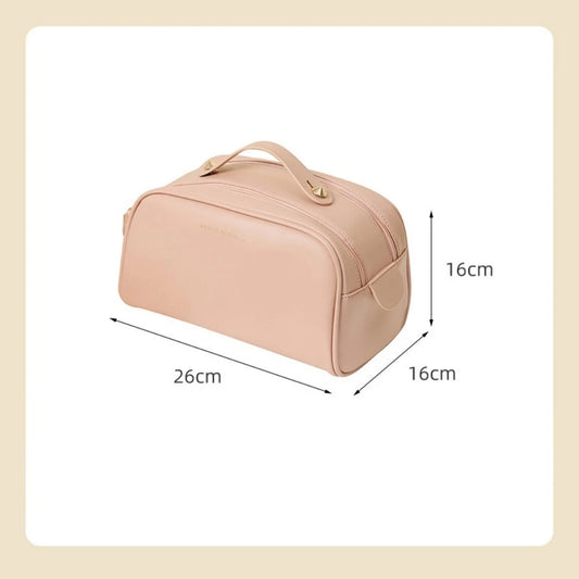 Large Opening ,High-Capacity  PU leather Makeup Organizer Portable Women Cosmetic Storage Bag Washbag
