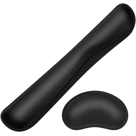 Keyboard Wrist Rest Mouse Pad with Wrist Support Memory Foam Keyboard Pad Set Ergonomic Mousepad for Office Gaming PC Laptop