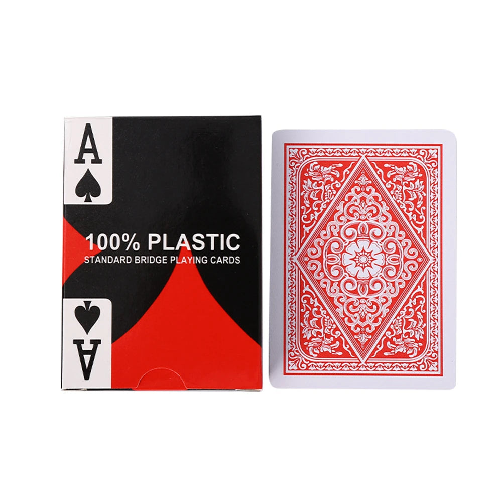 1 Deck Buchstabenmuster Pokerset, neues 54-teiliges Texas Hold'em-Spielkartenset mit großen Charakteren, wasserdichtes Plastikspielkartenspiel, flexibles Tischspiel