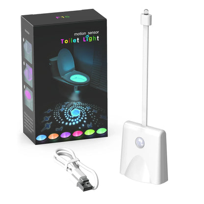 Motion sensor night light for toilet seat