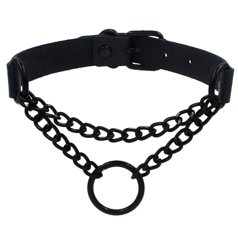 Harajuku Punk Rock Gothic Halsband Halskette Frauen Sexy PU Leder Herz Schloss Schlüssel Spike Kragen Chocker Gothic Cosplay Zubehör
