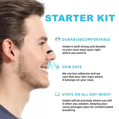 30days Magnetic Nasal Dilator Starter Kits Increase Sports Air Intake Improve Sleeping Reduce Snoring Breathing Refill Nose Clip