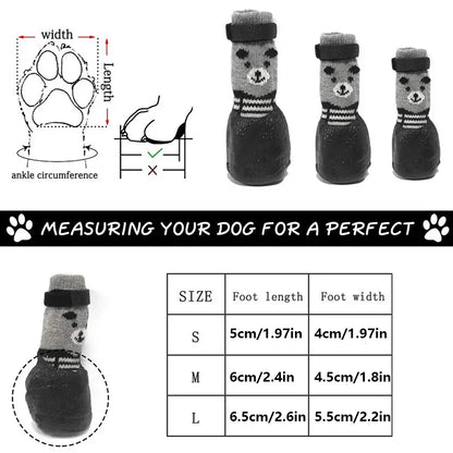Dog Socks‘ Warm Knit Socks for Cats and Dogs Waterproof Cat Shoes Scratch-proof Foot Covers Anti Scald Feet Pet Socks Teddy