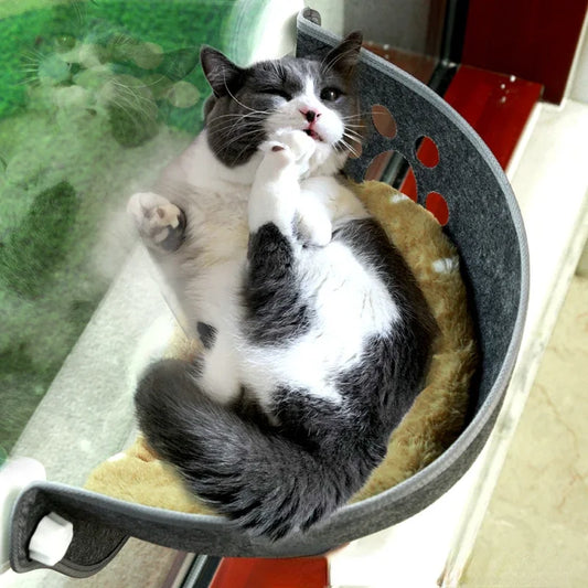 Cat Window Hammock With Strong Suction Cups Pet Kitty Hanging Sleeping Bed Storage For Pet Warm Ferret Cage Cat Shelf Seat Beds