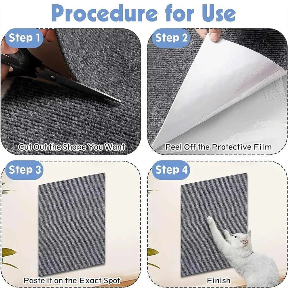 Anti-cat Scratching Sofa Protector Scraper for Cats Cat Crawling Mat Friction Crawling Frame Self-adhesive Carpet Tree Scratcher