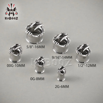 KUBOOZ New Ear Piercing Tunnels Plugs Skull Expander Gauges Stainless Steel Stretchers Jewelry Earrings 2PCS