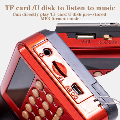Portable Multifunction Digital FM Radio Media Speaker MP3 Music Player Support TF Card USB Drive with LED Screen Display