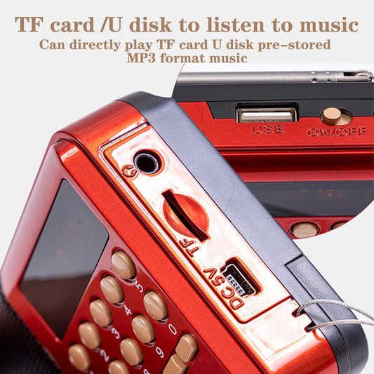 Portable Multifunction Digital FM Radio Media Speaker MP3 Music Player Support TF Card USB Drive with LED Screen Display