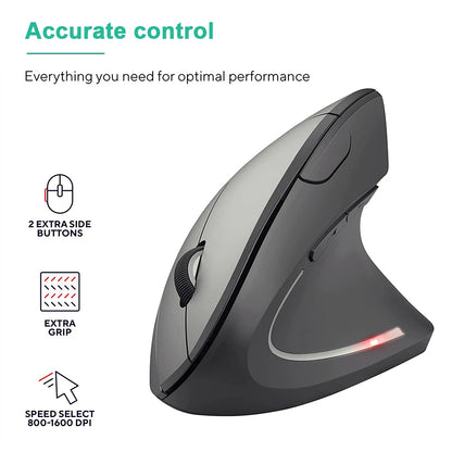 Ergonomic 2.4GHz Bluetooth Wireless Vertical Mouse
