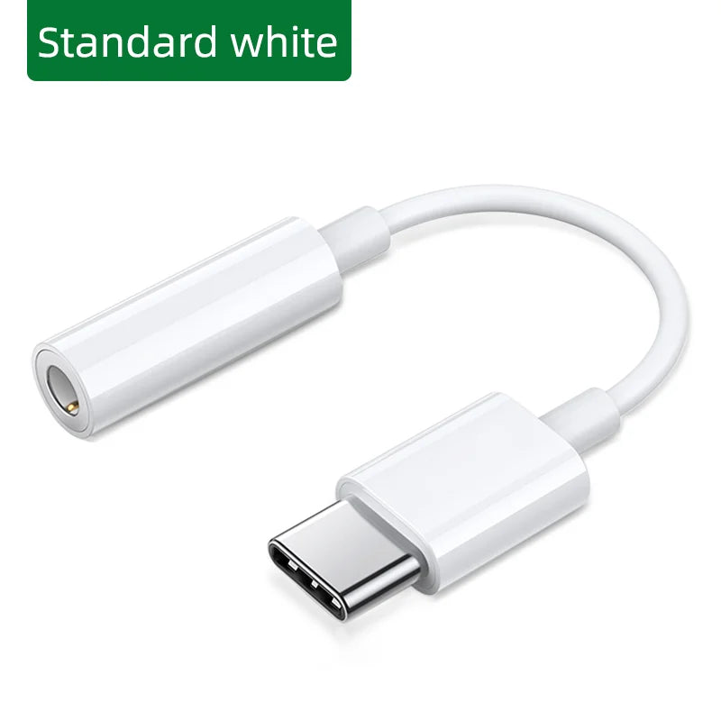 USB Type c To 3.5mm Female Headphone Jack Adapter 3.5  Jack Audio Cable Earphone Cable Converter DAC  For Samsung Xiaomi Huawei