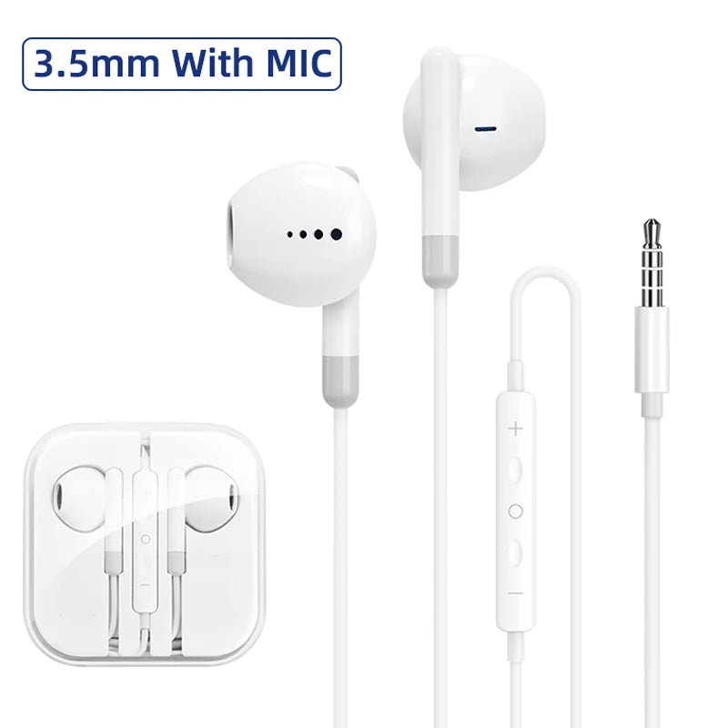 3.5mm Type-C Stereo Wired Headphone, Microphone, with DAC Chip