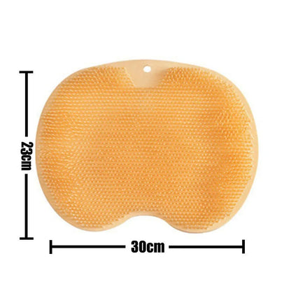 Reusable Shower Back Scraper Cleaning Brush Shower Feet Cleaner Wash Mat Multifunction Sucker Wall Mat Rub Foot Arms Body Bath