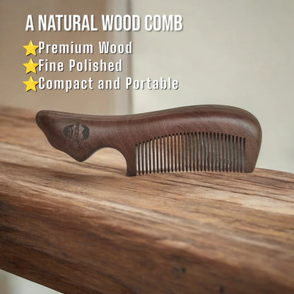 The Gracemen Beard Kit-Retro Beard Brush &Handle Wooden Comb & Stainless Steel Scissors Grooming Set for Men With a Black Bag