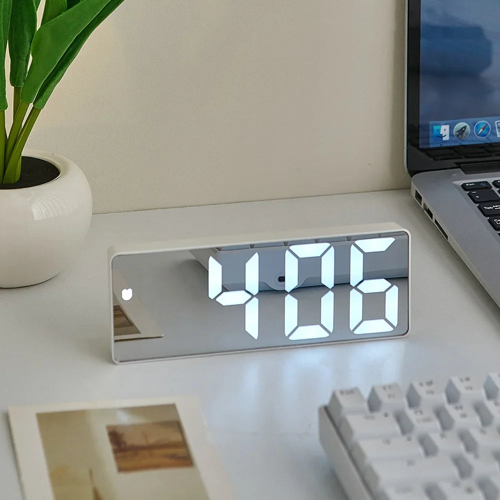 Creative LED Digital Alarm Clock Electronic Digital Alarm Clock Digital Clock Table Clock Room Desk Decor Exquisite Home Decor