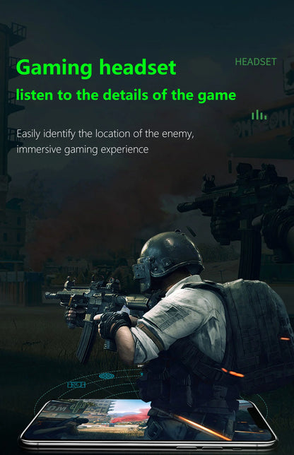 L Jack Magnetic Wired Gaming Headset 3.5mm Type-C Music Headset HiFi Mic Stereo Surround Sound For Phone Computer Mic Headset