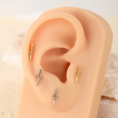 1PC Flat Back Stud Helix Labret Lip Monroe Tragus Piercing 16G  8mm ASTM F136 Titanium Cartilage Earring Piercings Body Jewelry