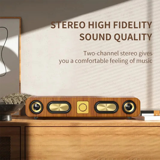 Retro Bluetooth FM Radio, Portable Stereo Speaker