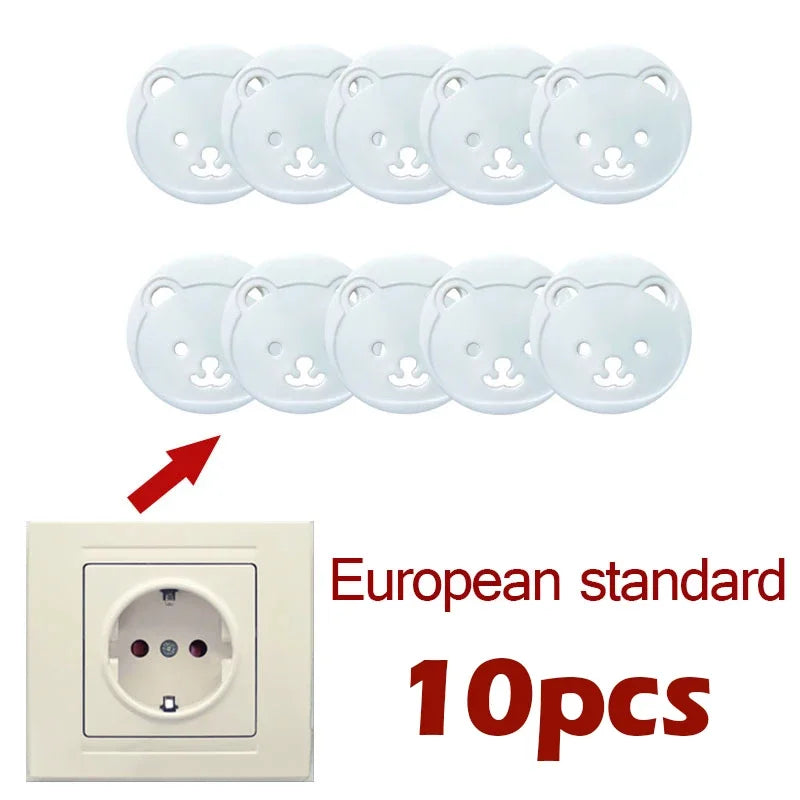 White Electrical Safety Socket Protective Cover Baby Care Safety Guard Protection Children Anti Electric Shock Rotate Protectors