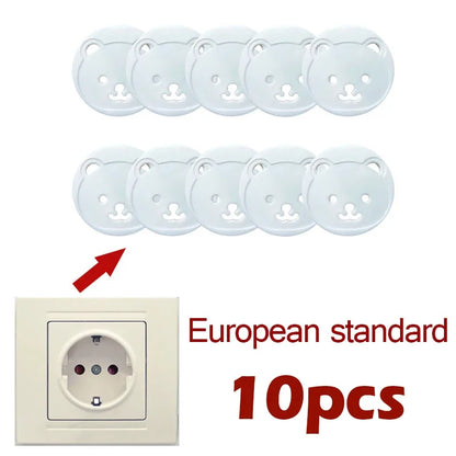 White Electrical Safety Socket Protective Cover Baby Care Safety Guard Protection Children Anti Electric Shock Rotate Protectors