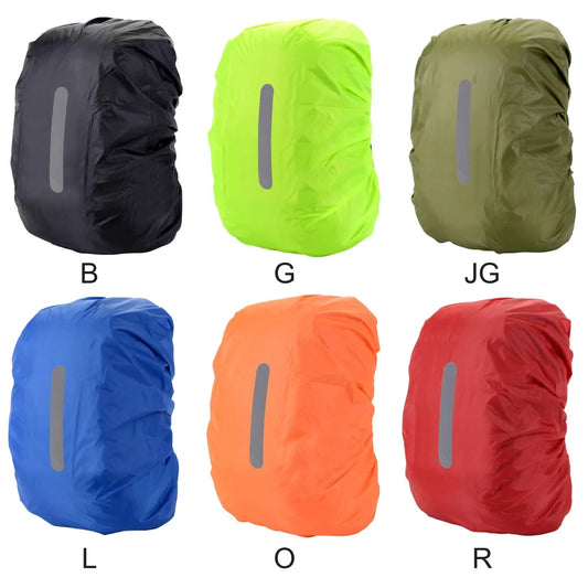 Reflective Waterproof Rain Cover Outdoor Sport Night Cycling Safety Light Raincover Case Bag Hiking 30-80L