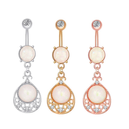 3pcs Gold Color Heart Butterfly Dangled Belly Piercing Sets 14G Stainlees Steel Navel Jewelry for Women Girls Body Belly Rings