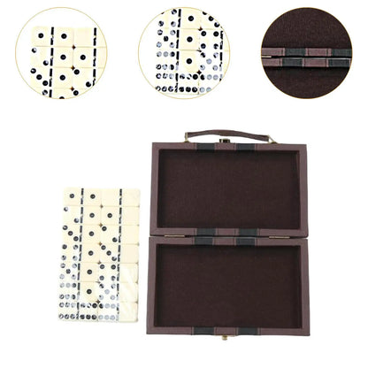 Double Six Dominoes Set Classic Board Game 28 Dominoes in Portable Case Fun and Engaging Table Game for Trips Adults Leisure