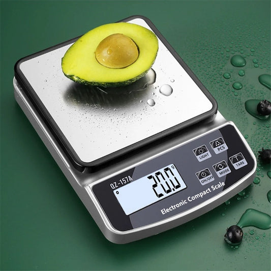 Digital Precision Scale Electronic Scale Waterproof Smart Kitchen Scale with Calibration USB Charge Coffee Balance 15/10/3KG
