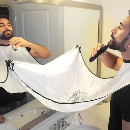 Shaving apron for beard and mustache