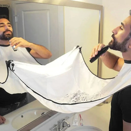 Shaving apron for beard and mustache
