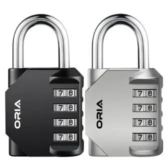 ORIA combination padlock, 2 pieces, password lock, 4 digits