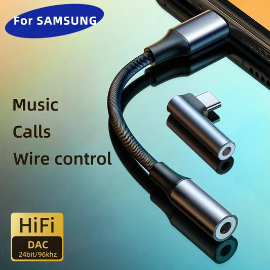 Original USB Type-C to 3.5mm Aux Adapter Cable with Type-C Connector