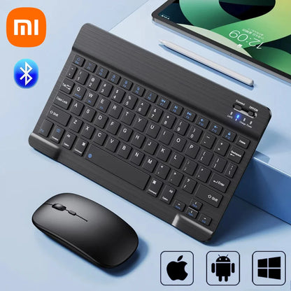 XIAOMI Bluetooth Wireless Keyboard Portable Ultra-Slim Mouse Keyboard Set Rechargeable For Android Windows Tablet iPhone iPad