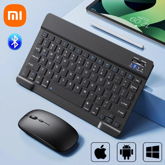 XIAOMI Bluetooth Wireless Keyboard Portable Ultra-Slim Mouse Keyboard Set Rechargeable For Android Windows Tablet iPhone iPad