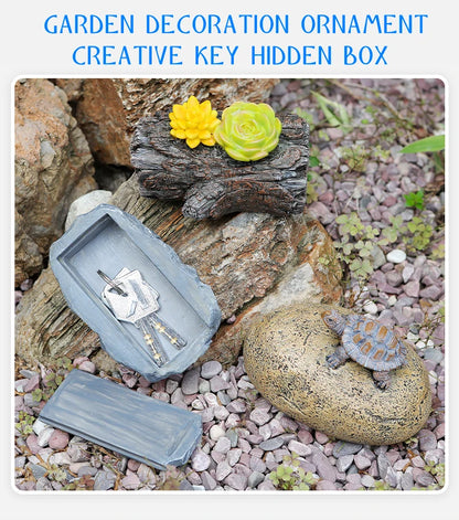 Sight Secret Rock Stone Shape Key Safe Box Hidden Storage Compartment For Home Garden .