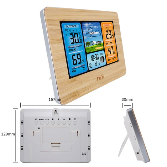 Digital Smart Alarm Clock Table Watch Electronic Desktop Clocks Wake Up Clock with Weather Forecast Snooze Calendar Function