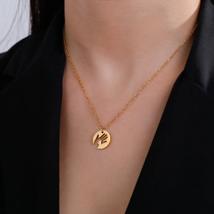 Halskette mit Palmen-Anhänger von Skyrim, Geschenk für Familienmutter, Herren- und Damen-Anhänger, Schmuck, Modetrend