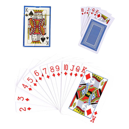 New! 54 pieces/set 56x86mm Grey Core Paper Poker King Deck Playing Cards Magic Tool Party Table Game Red Blue