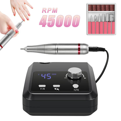 Berbequim elétrico profissional para unhas de 45.000 RPM