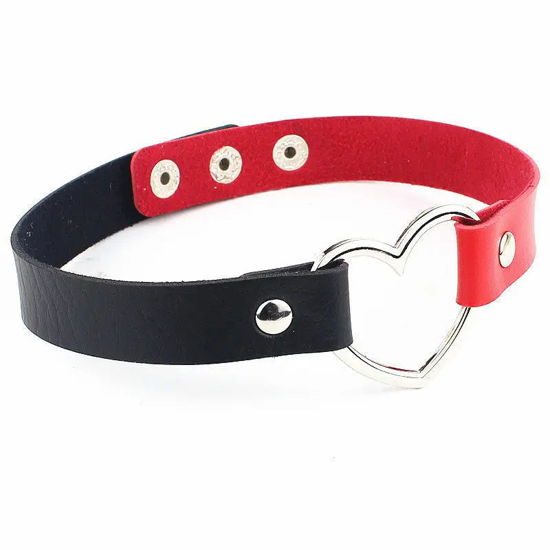 Harajuku Punk Rock Gothic Halsband Halskette Frauen Sexy PU Leder Herz Schloss Schlüssel Spike Kragen Chocker Gothic Cosplay Zubehör