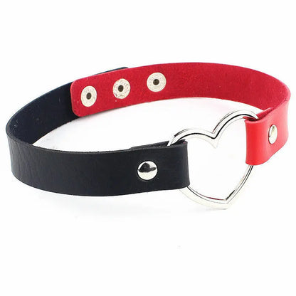 Harajuku Punk Rock Gothic Halsband Halskette Frauen Sexy PU Leder Herz Schloss Schlüssel Spike Kragen Chocker Gothic Cosplay Zubehör
